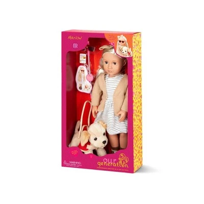 Our Generation 18" Doll with Plush Guide Dog - Marlow 8 Our Generation 18" Doll with Plush Guide Dog - Marlow - Image 6