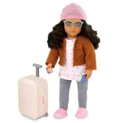 Our Generation Lisandra & Rolling Luggage 18" Travel Doll