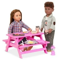 Our Generation Campfire Cookout Play Food & Light-Up Lantern Accessory Set for 18" Dolls