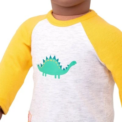 Our Generation 18" Boy Doll Dinosaur Pajama Outfit - Dino-Snores 5 Our Generation 18" Boy Doll Dinosaur Pajama Outfit - Dino-Snores - Image 3