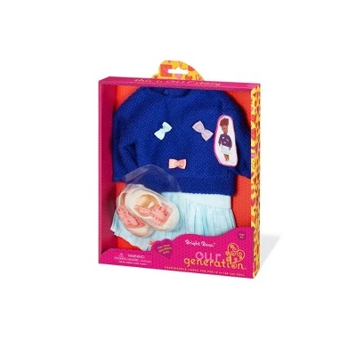 Our Generation Bright Bows Sweater & Skirt Outfit for 18" Dolls 6 Our Generation Bright Bows Sweater & Skirt Outfit for 18" Dolls - Image 4