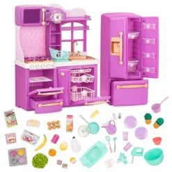 Our Generation Kitchen Accessory with Play Food for 18" Dolls - Gourmet Kitchen Playset - Lilac -us-Our Generation Sales Shop unnamed file 690
