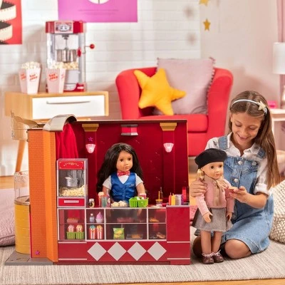 Our Generation Movie Theater Playset with Electronics for 18" Dolls - OG Cinema 3 Our Generation Movie Theater Playset with Electronics for 18" Dolls - OG Cinema