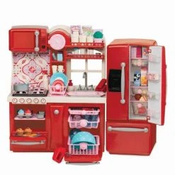 Our Generation 18" Posable Cooking Doll Jenny with Gourmet Kitchen Playset & Storybook (Red)