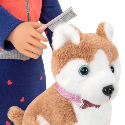 Our Generation Leslie with Plush Dog Husky 18" Doll & Pet Set 5 Our Generation Leslie with Plush Dog Husky 18" Doll & Pet Set - Image 3