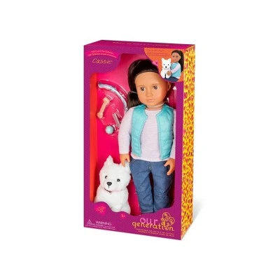Our Generation Cassie and Pet Samoyed 18" Doll & Pet Plush Dog Set 6 Our Generation Cassie and Pet Samoyed 18" Doll & Pet Plush Dog Set - Image 4